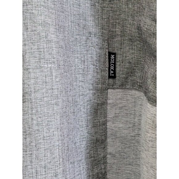 Molokai Surf Co Shirt Mens 2XL Gray Cotton Blend Short Sleeve Regular Fit Pocket - Picture 5 of 7